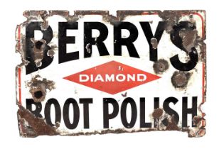 An enamel boot polish advertising sign