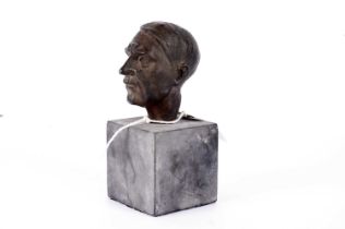 A 20th Century bronze bust of Adolf Hitler