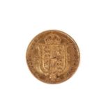 A Queen Victoria gold half sovereign