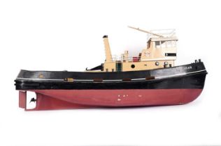 A 20th Century scratch built RC Tyne trawler boat named Joan