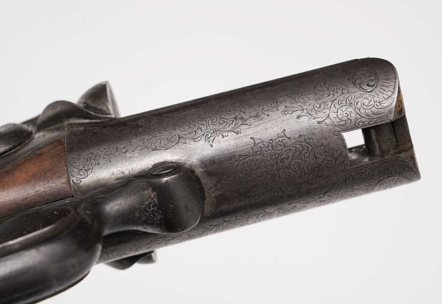 A 19th Century double barrel breech loading pin-fire shotgun by Trulock & Harriss - Image 19 of 22