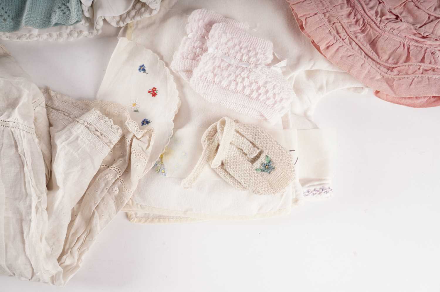 A collection of baby clothing; domestic needlework; and other textiles - Image 5 of 13