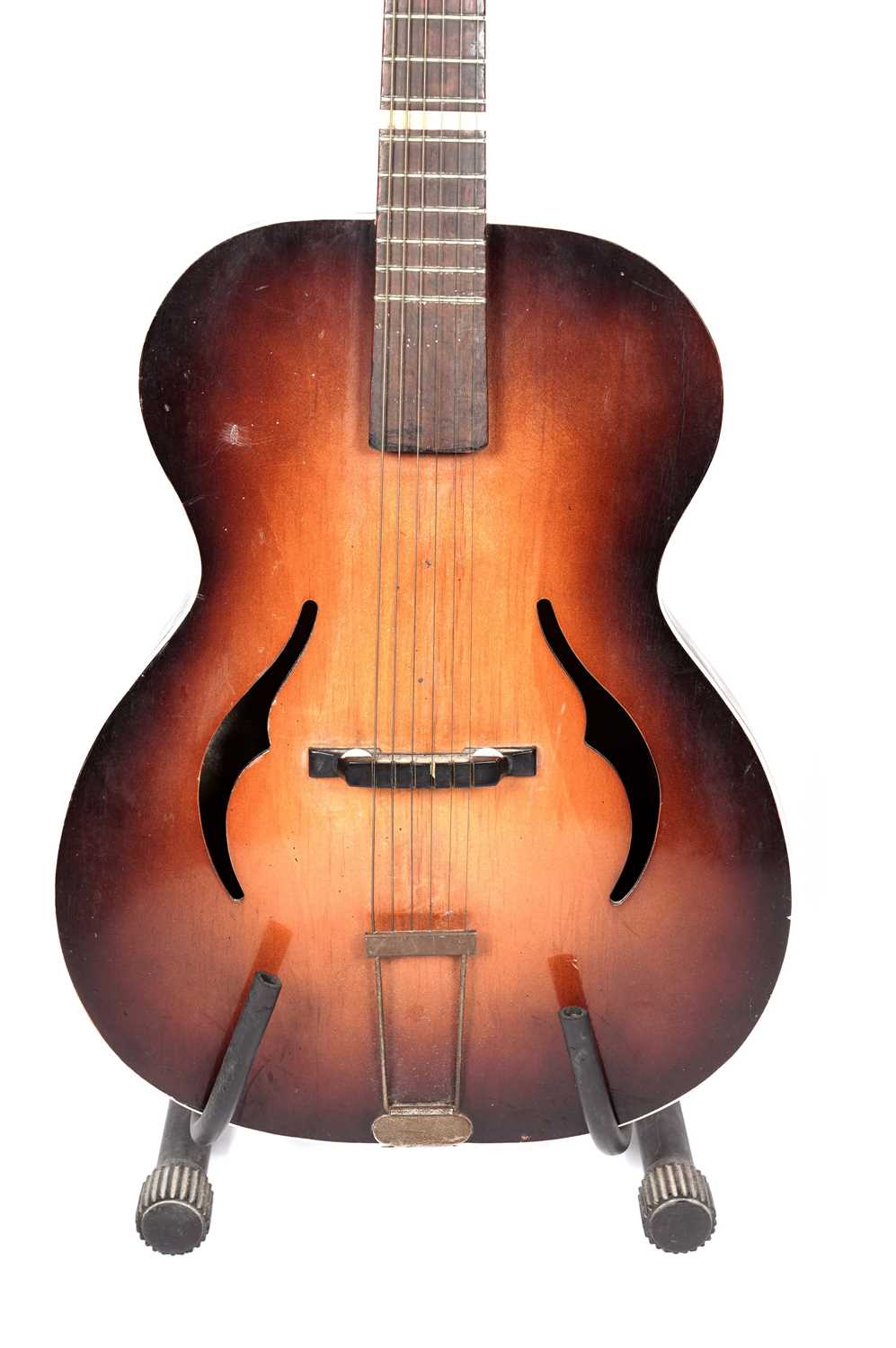 Two 1950's cello-bodied acoustic guitars - Bild 4 aus 7