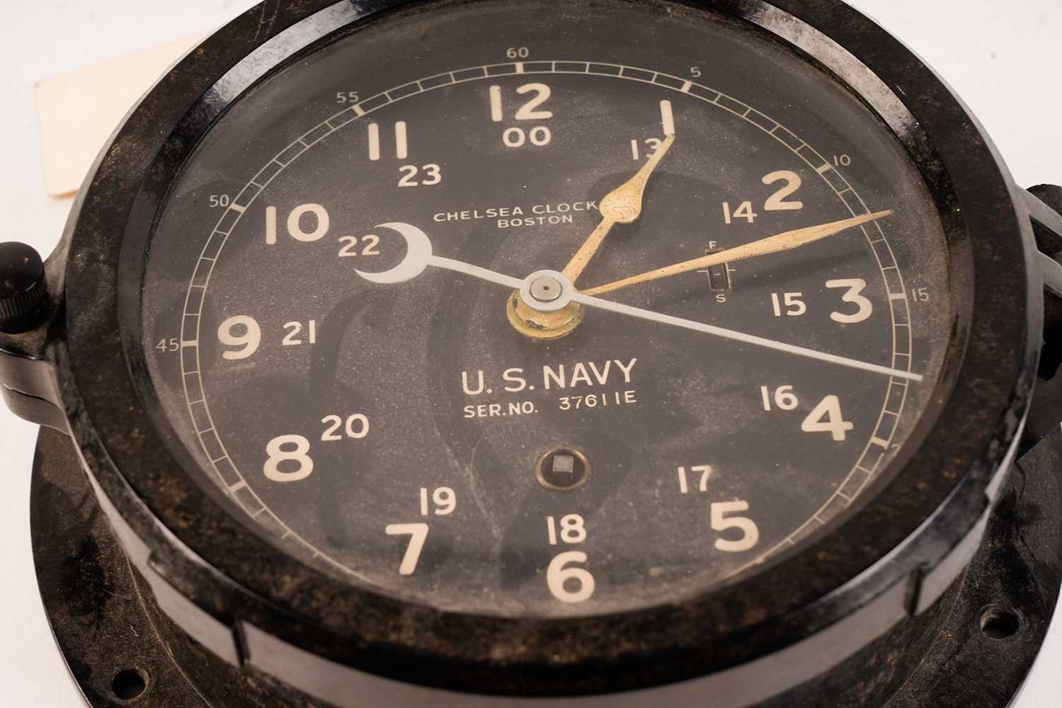 A U.S. Navy ships bulkhead clock - Image 2 of 2