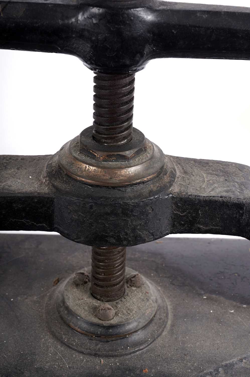 A Victorian cast metal book press - Image 3 of 5