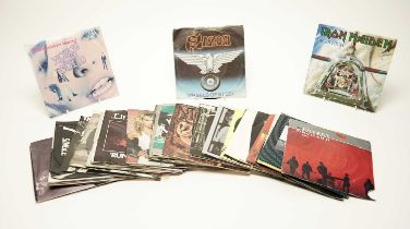 A collection of rock 7" singles