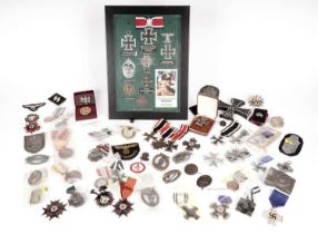 A collection of German WWII style replica military items