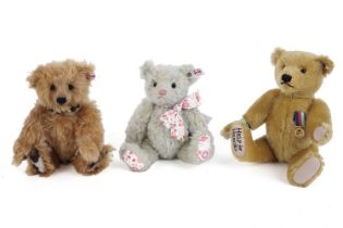 Three Steiff teddy bears