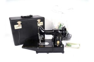 A Singer 222K sewing machine