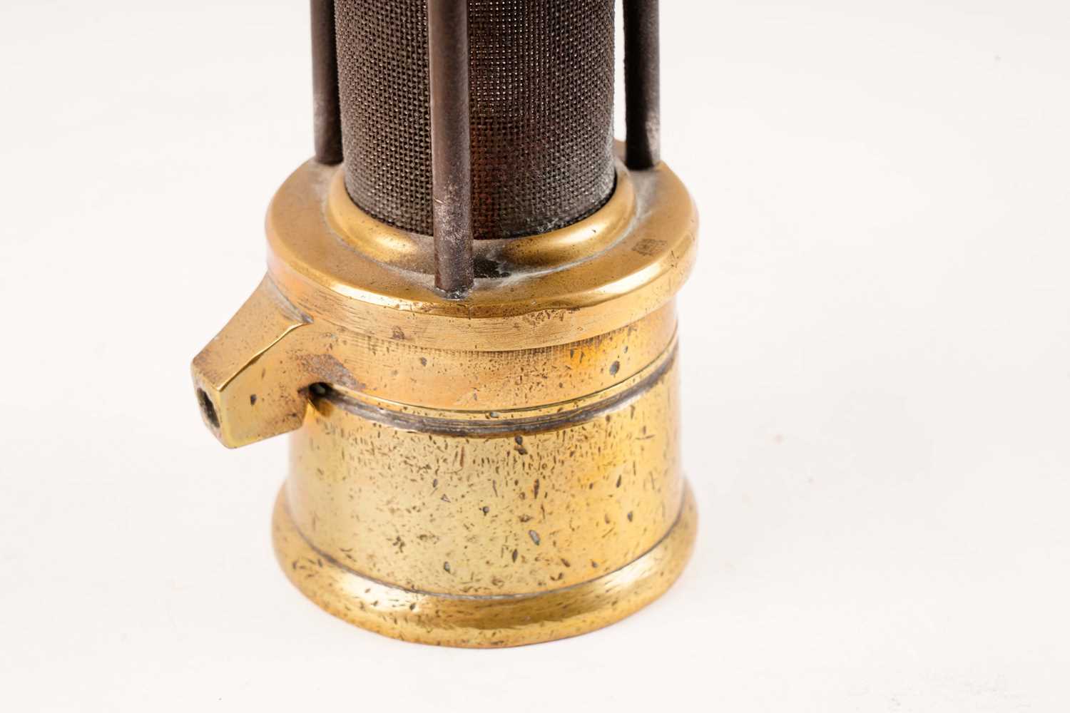 A 19th Century brass davy miners lamp - Image 2 of 2