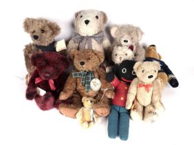 A collection of vintage teddy bears