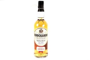 A bottle of Knockando Pure Single Malt Scotch Whisky