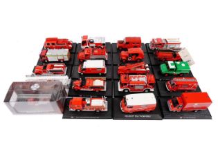 A collection of diecast models of emergency vehicles