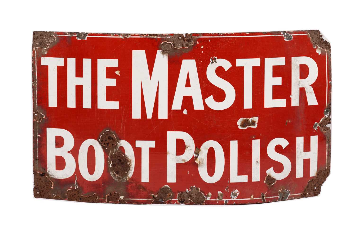 An enamel boot polish advertising sign