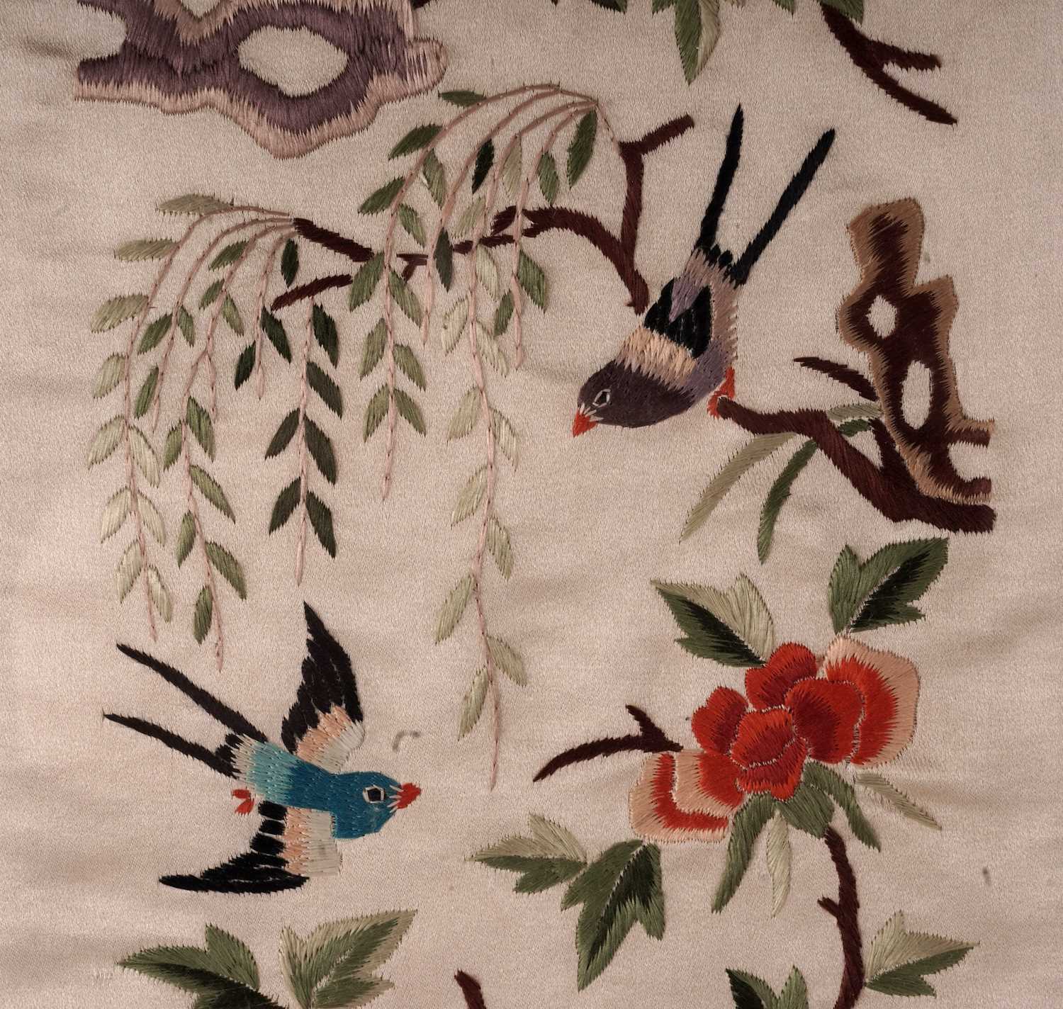 Three Chinese Suzhou embroidery panels - Image 7 of 9
