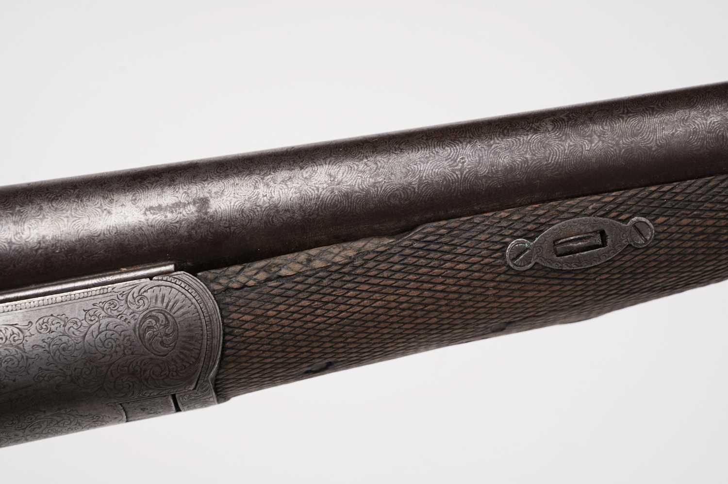 A 19th Century double barrel breech loading pin-fire shotgun by Trulock & Harriss - Image 2 of 22