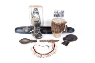 A collection of vintage Tribal items