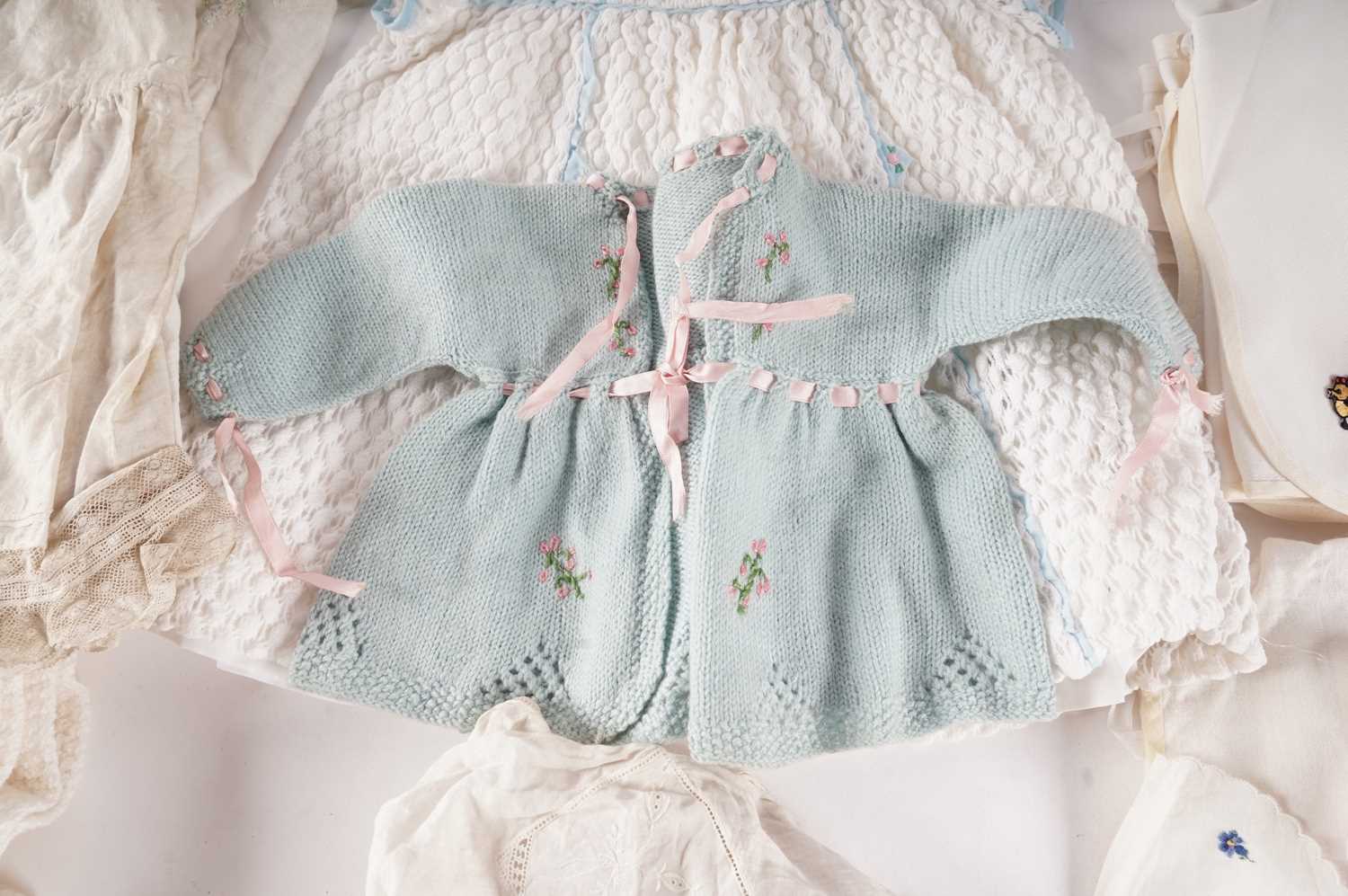 A collection of baby clothing; domestic needlework; and other textiles - Image 3 of 13