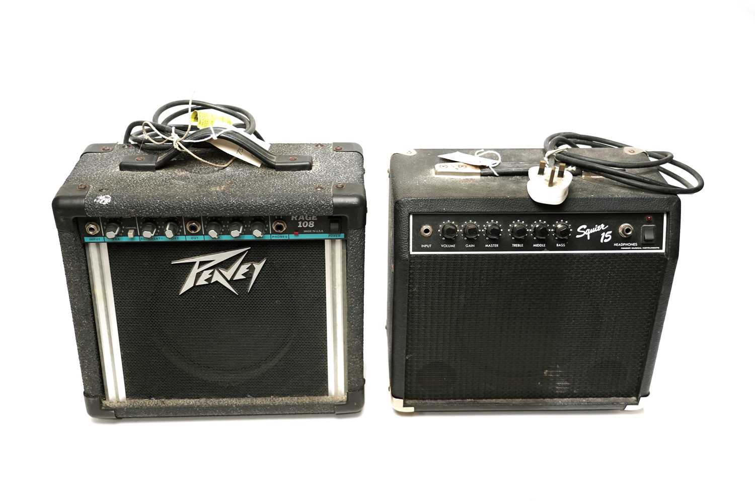 Two guitar practice amps