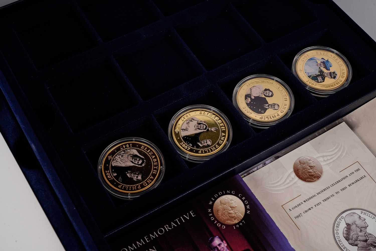 The Royal Mint Westminster Queen Elizabeth II The Golden Wedding Anniversary coin collection - Image 2 of 8