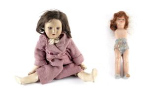 An early/mid 20th Century Belgian doll; and another