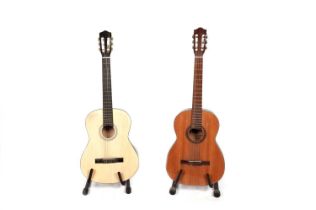 Two Spanish acoustic guitars