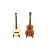 Two Spanish acoustic guitars