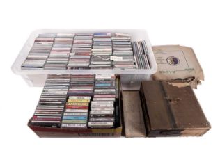 A collection of CDs, Cassettes and 78's