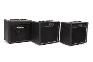 Three Kustom guitar practice amps