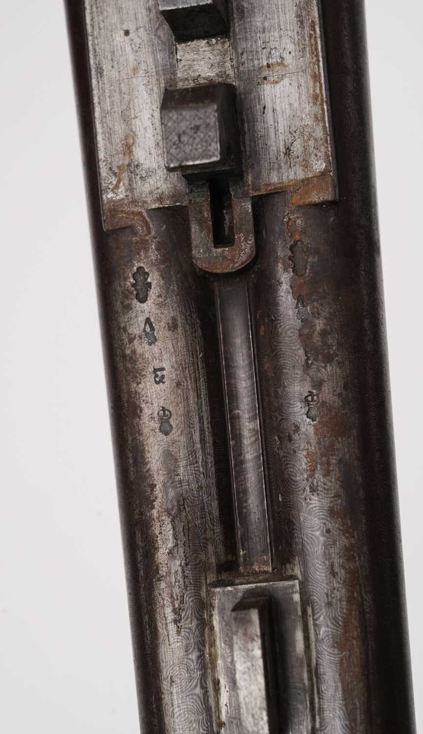 A 19th Century double barrel breech loading pin-fire shotgun by Trulock & Harriss - Image 6 of 22