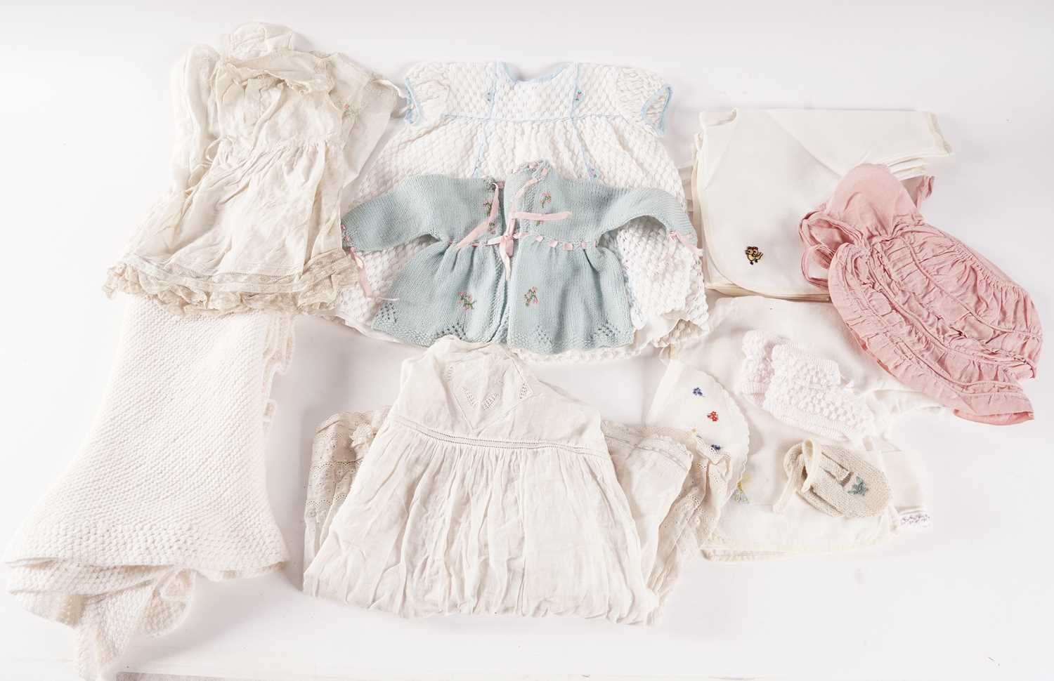 A collection of baby clothing; domestic needlework; and other textiles - Image 2 of 13