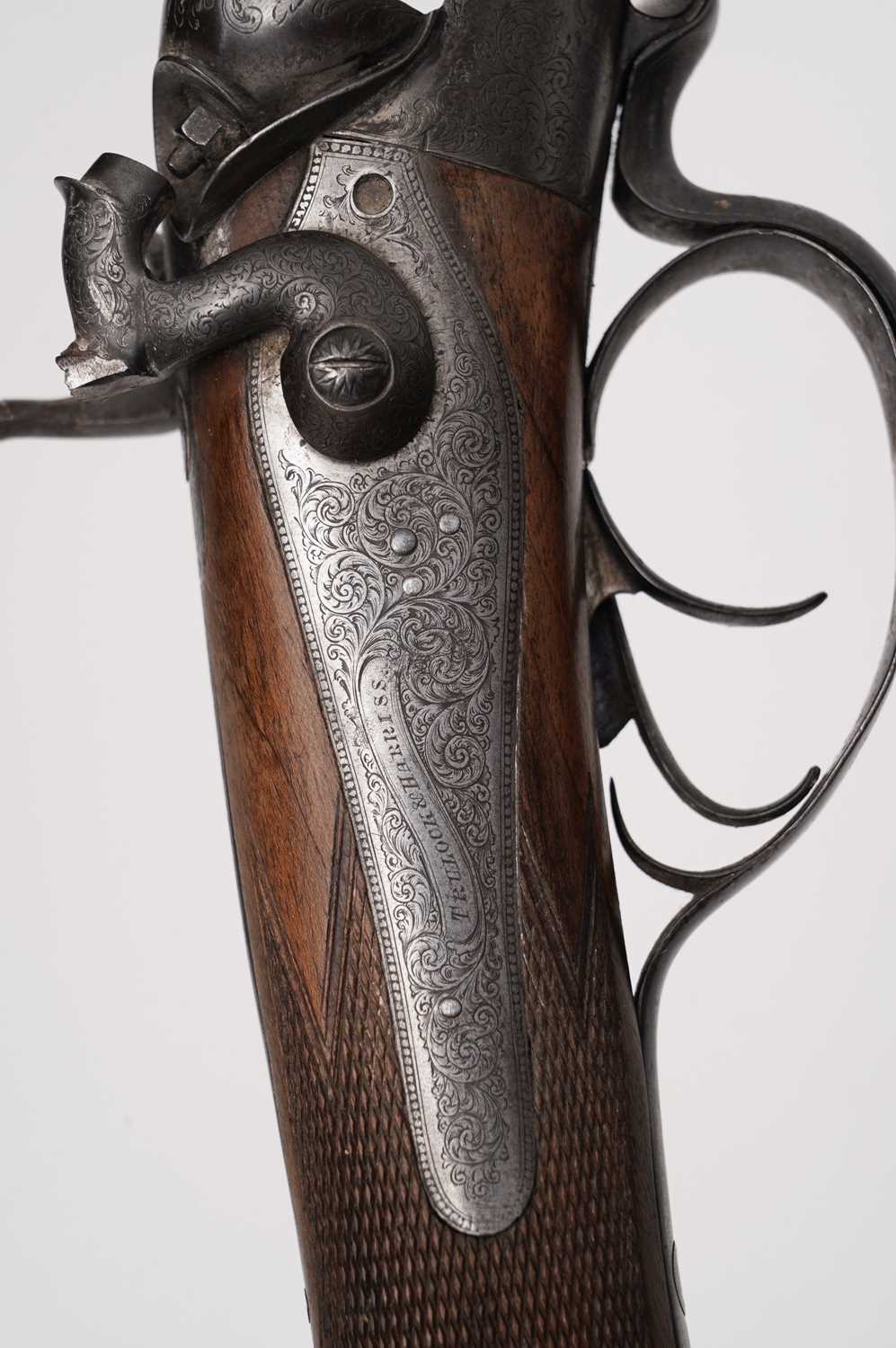 A 19th Century double barrel breech loading pin-fire shotgun by Trulock & Harriss - Image 16 of 22