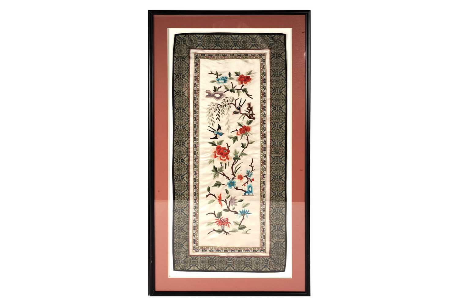 Three Chinese Suzhou embroidery panels - Image 4 of 9