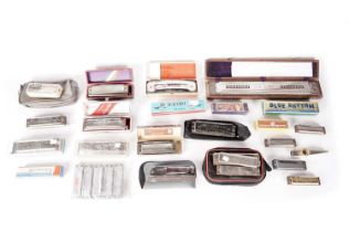 A selection of harmonicas