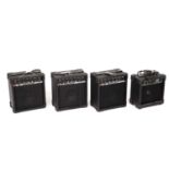 Four practice guitar amps