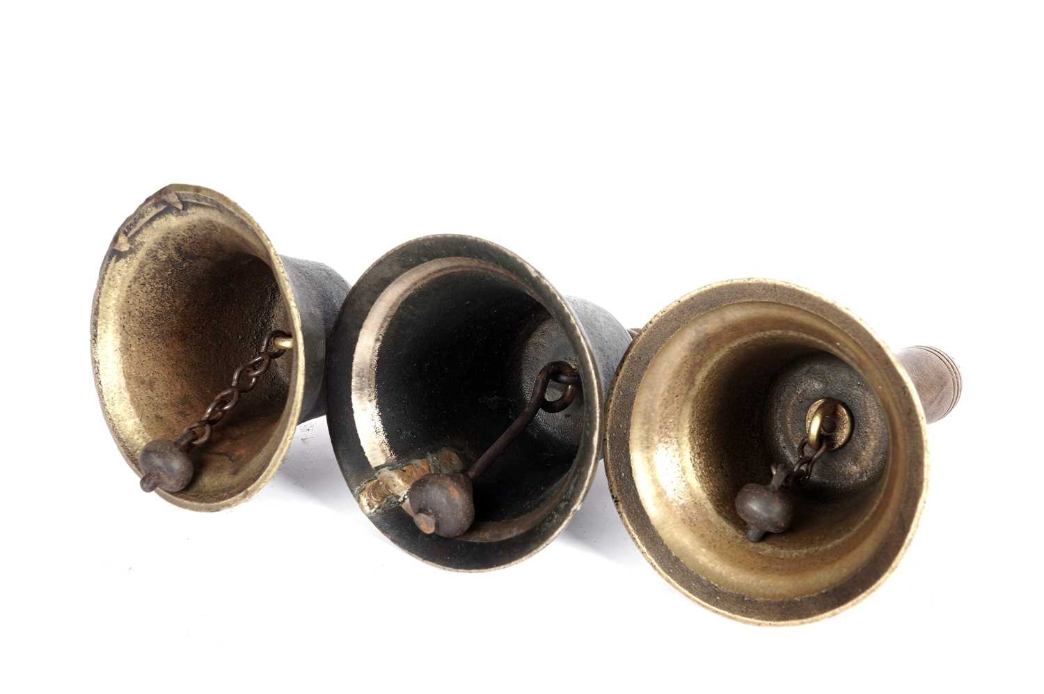 Three brass hand bells - Image 5 of 6