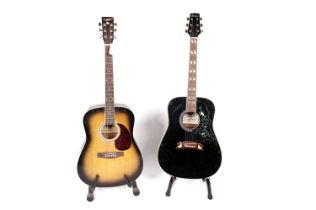 Two acoustic guitars