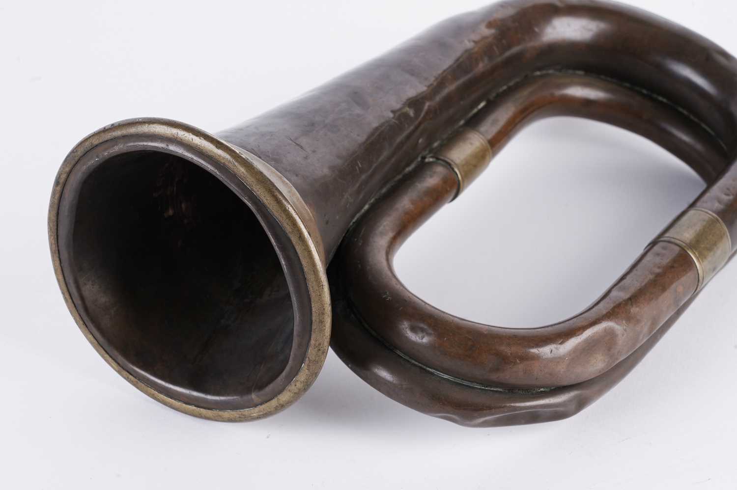 Two copper and brass bugles - Bild 4 aus 8