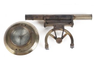 A 19th Century brass miner's dial, by Gabriel Davis, Leeds