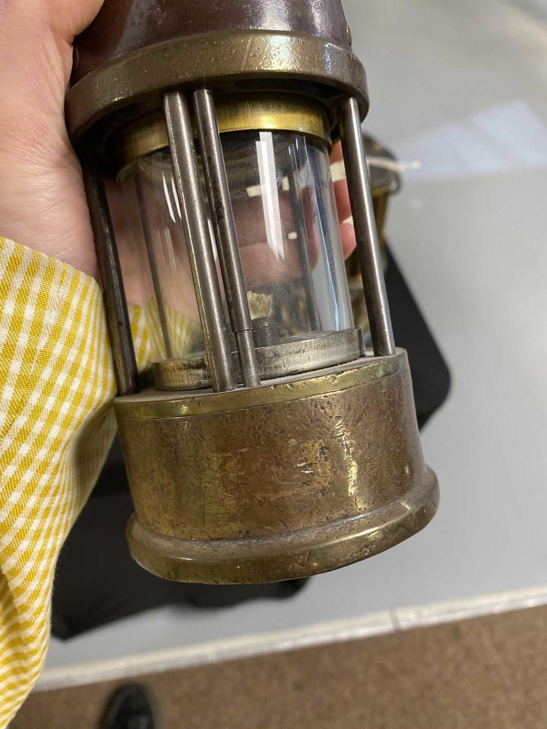 Two Eccles miners safety lamps; and another - Image 10 of 19