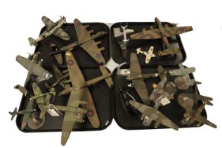 A collection of model military aircraft