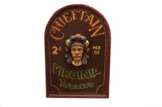 A Chieftain Virginia Tobacco sign