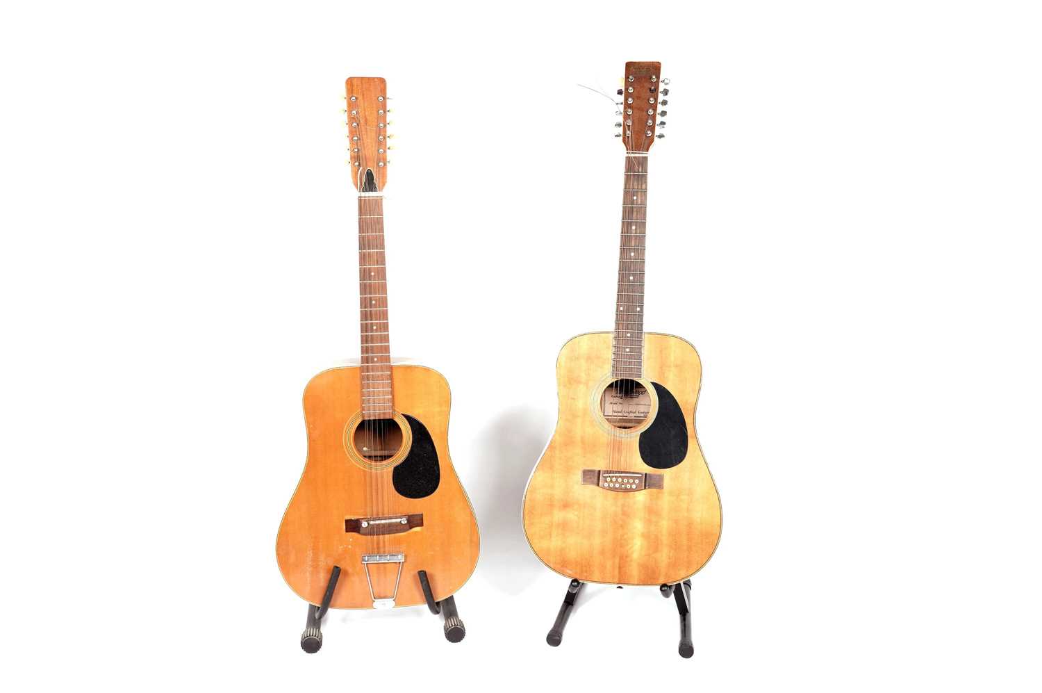 Two 12-string acoustic guitars