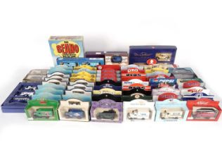 A selection of diecast model vehicles and vehicle sets