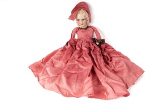 A 1920s French boudoir doll