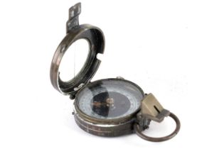 A WWI British military issue Pitkin pocket compass, in case