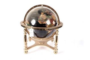 A specimen stone table globe