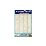 A Good Year tyre pressure chart enamel sign