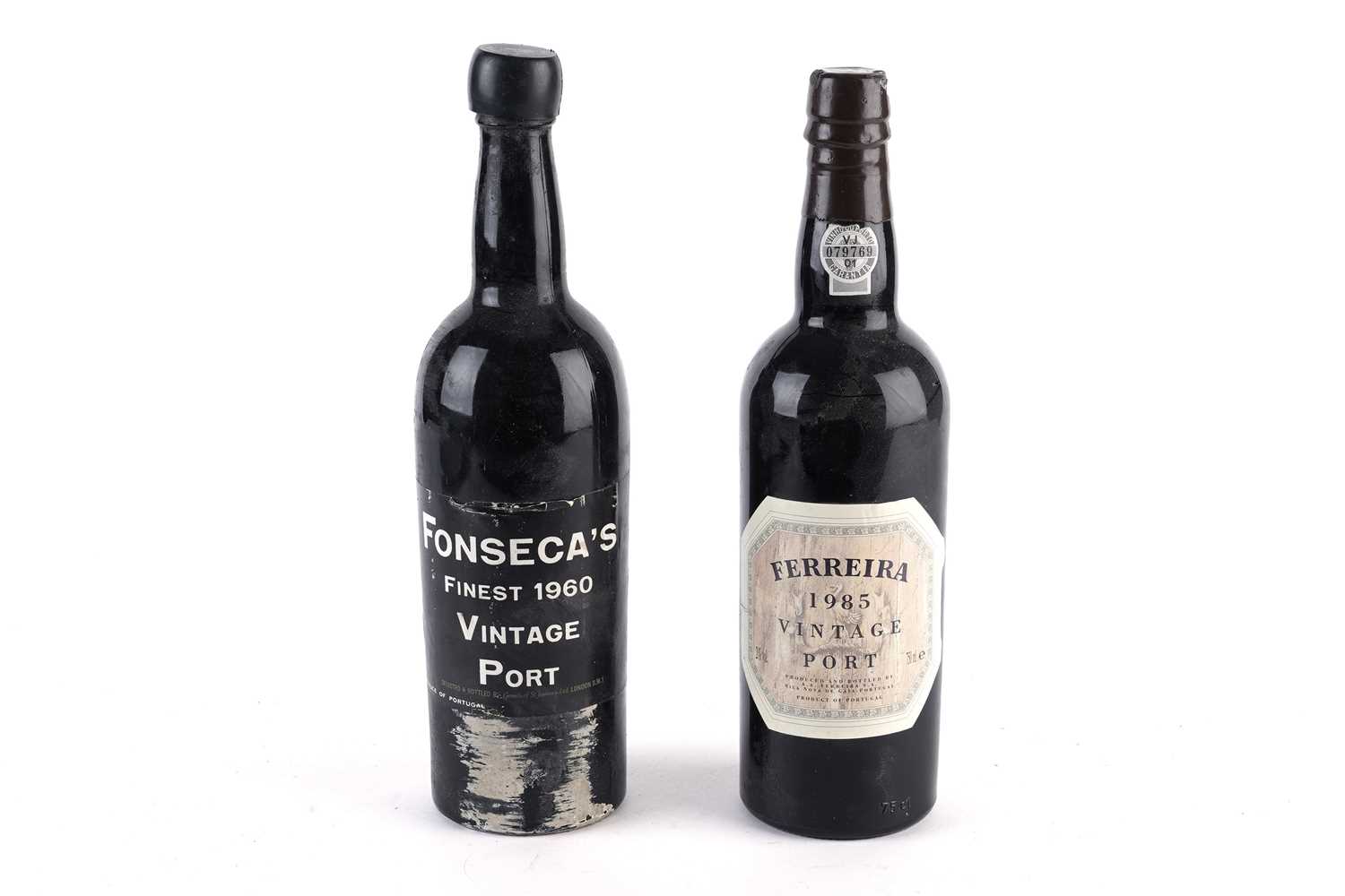 A bottle of Fonseca’s Finest Vintage Port; and another
