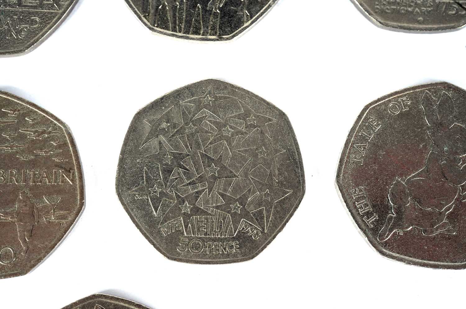 Seventeen GB QEII 50p coins - Image 3 of 5